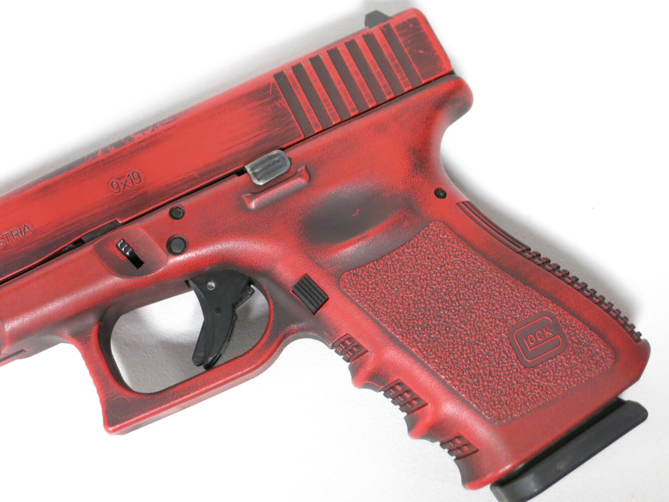 Glock 19 Gen 3 Red Battle Worn Cerakote 9MM-img-3
