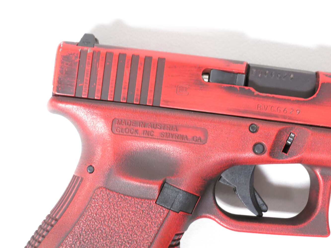 Glock 19 Gen 3 Red Battle Worn Cerakote 9MM-img-4