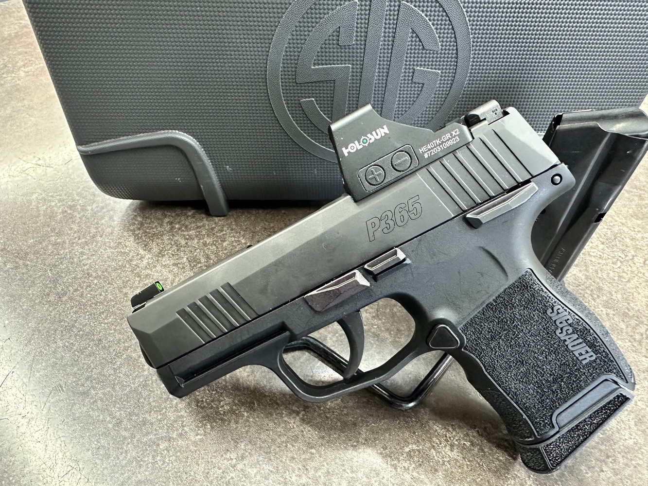 SIG SAUER P365 w Holosun HE407K-GR X2 RED DOT-img-3