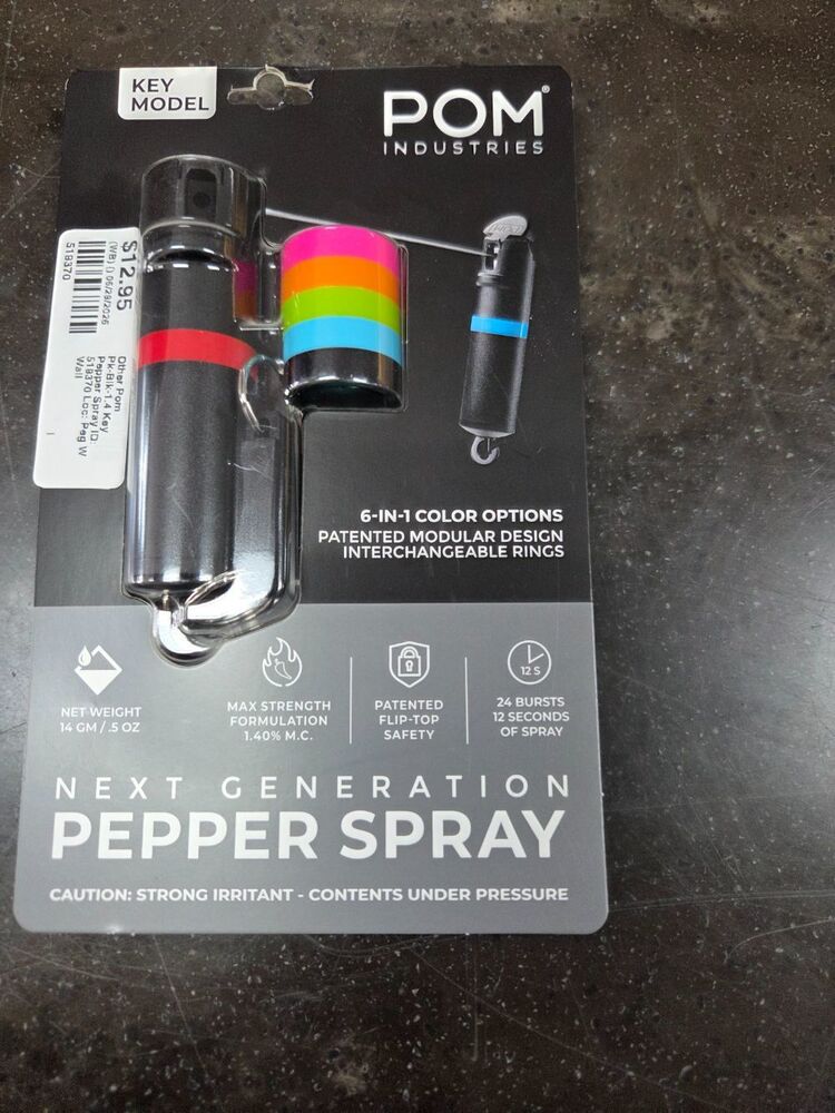 Pom Pk-Blk-1.4 M.C. Key Chain Pepper Spray-img-1