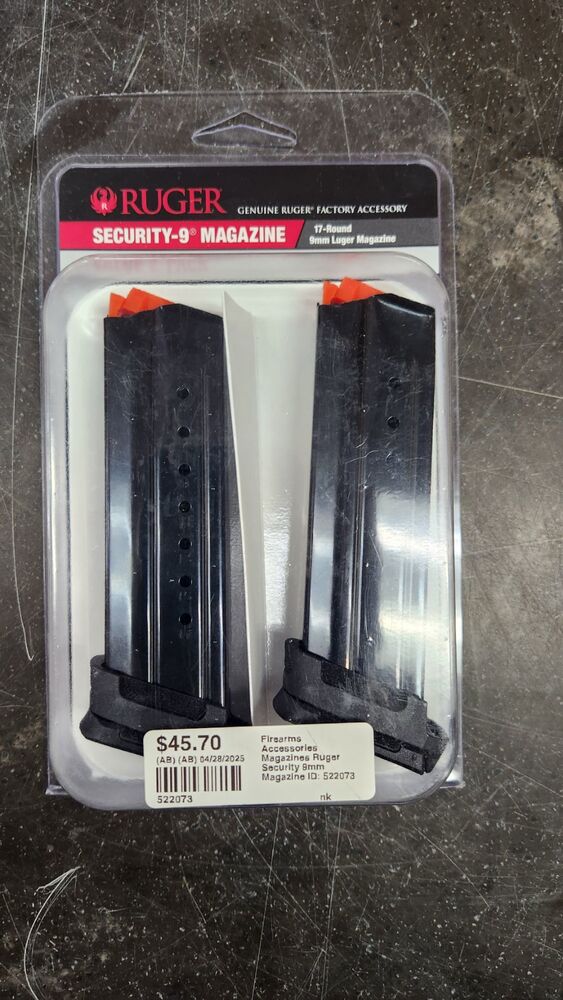 Ruger security 9mm magazines (2) 17 rd-img-0
