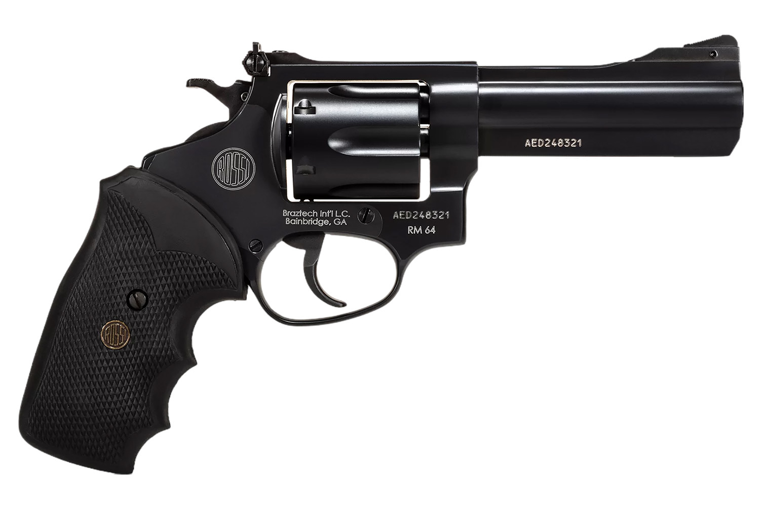 Rossi 2-RM641 RM64 Medium Frame 357 Mag 6 Shot 4" Black Steel Barrel New-img-0