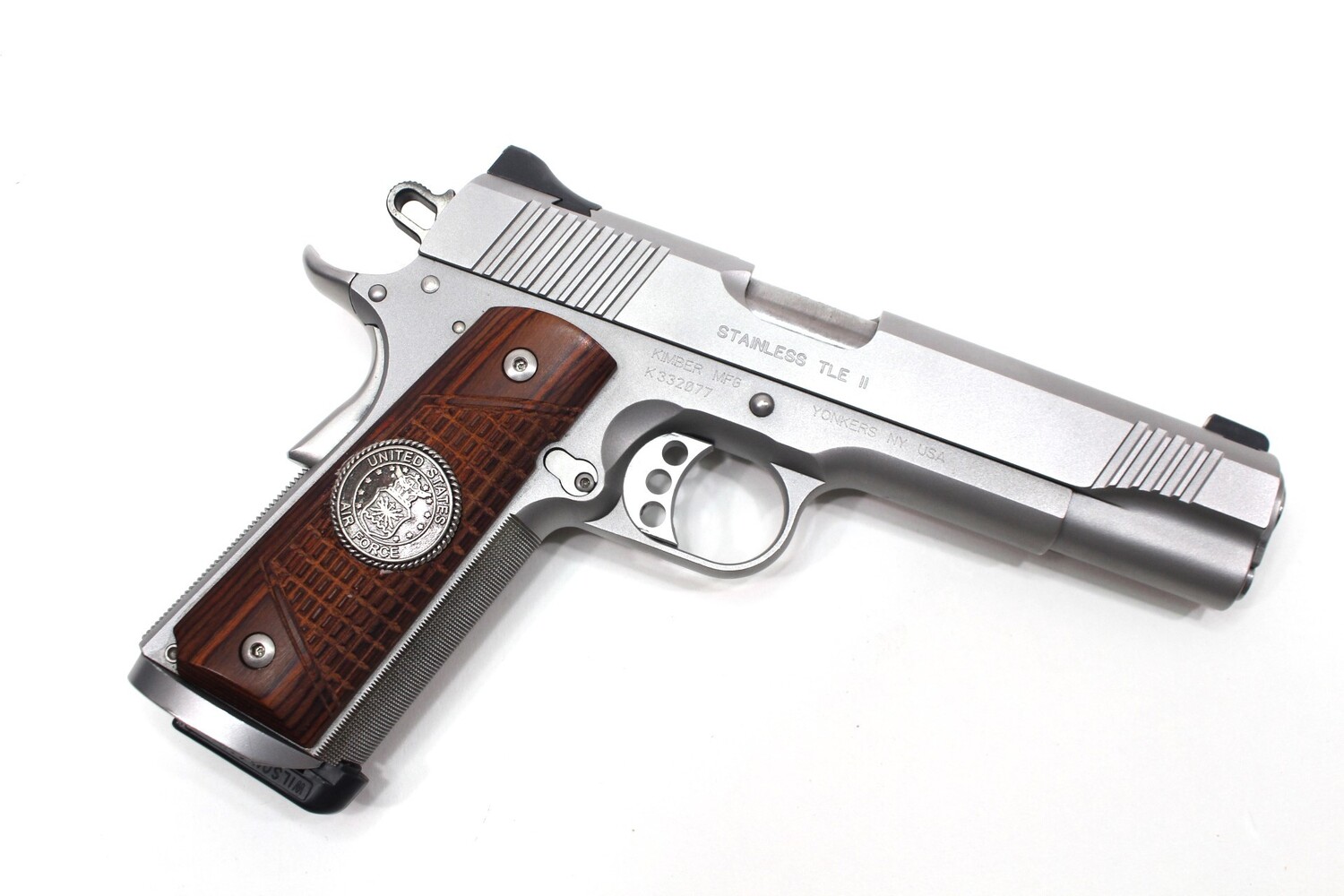 Kimber Stainless TLE II .45 ACP 5" BBL US Air Force Grips Original Box Used-img-0