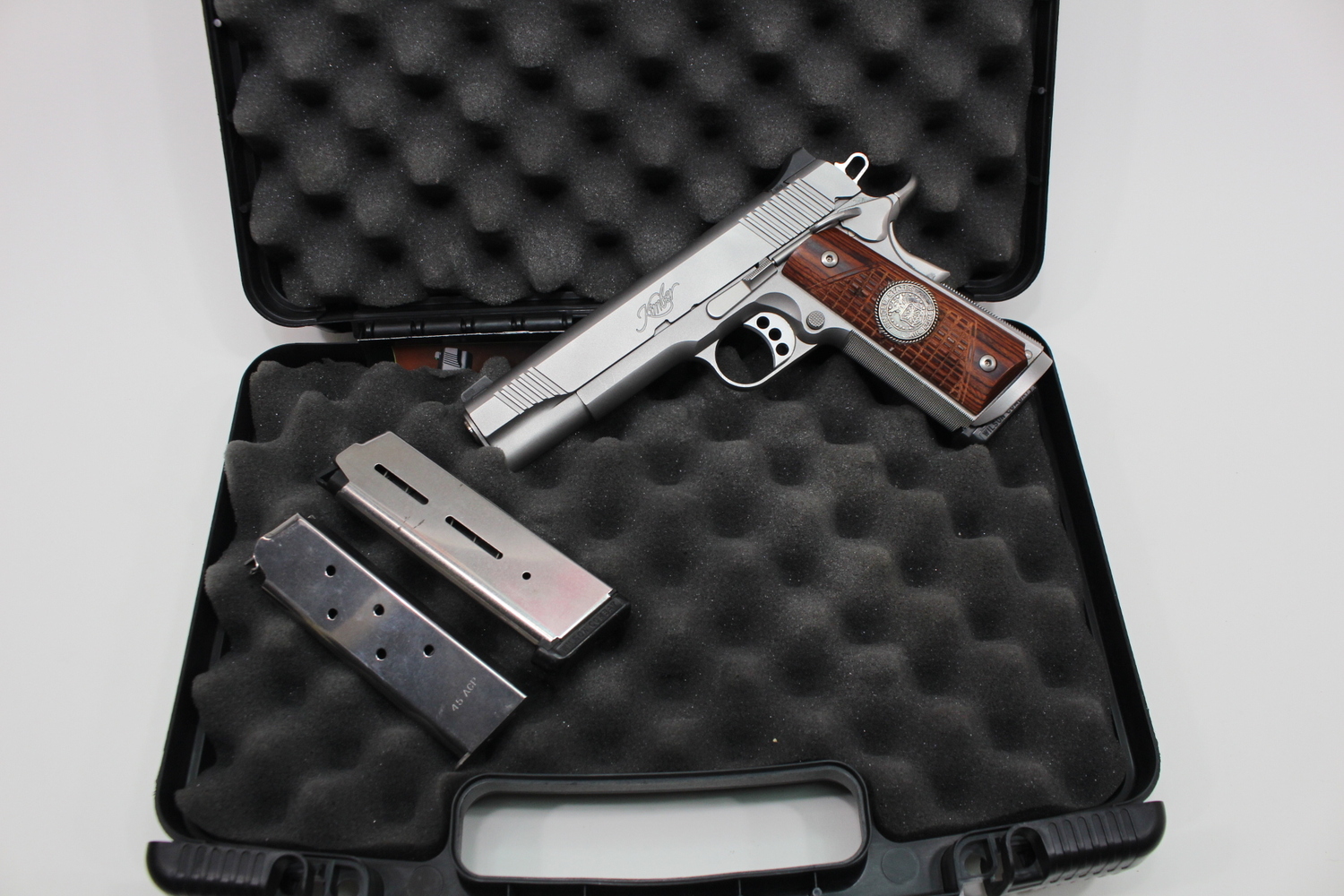 Kimber Stainless TLE II .45 ACP 5" BBL US Air Force Grips Original Box Used-img-1