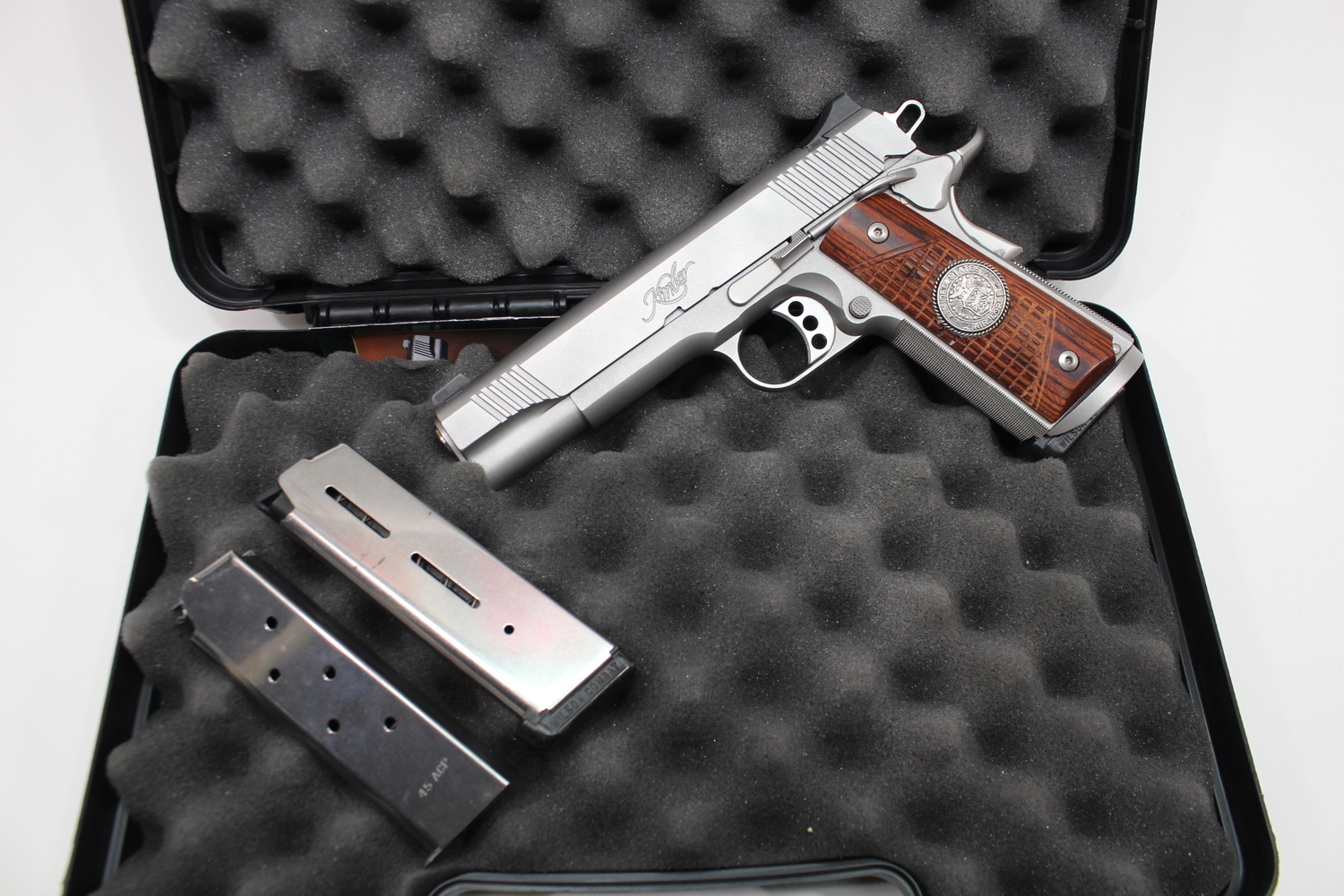 Kimber Stainless TLE II .45 ACP 5" BBL US Air Force Grips Original Box Used-img-2