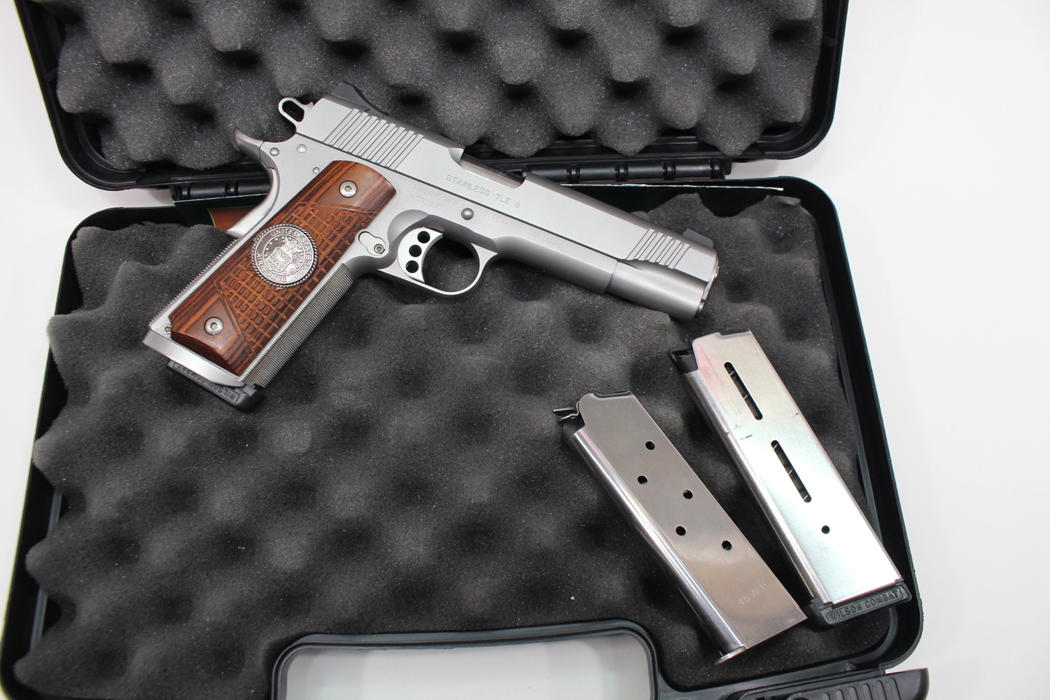 Kimber Stainless TLE II .45 ACP 5" BBL US Air Force Grips Original Box Used-img-3