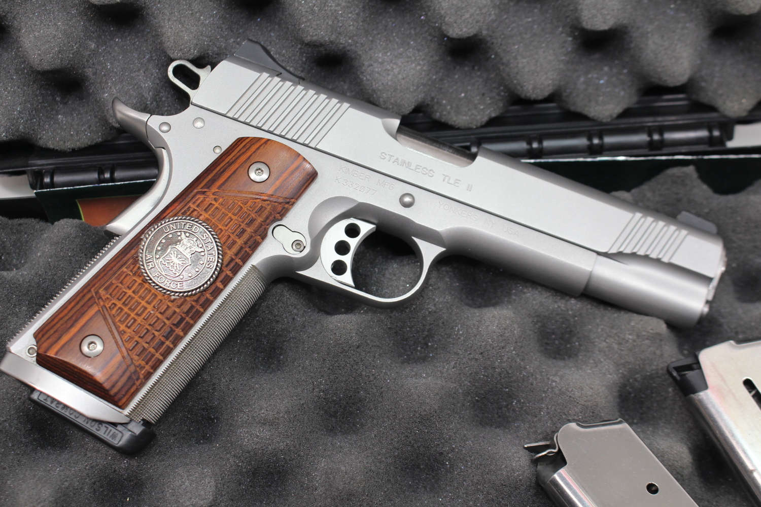 Kimber Stainless TLE II .45 ACP 5" BBL US Air Force Grips Original Box Used-img-4