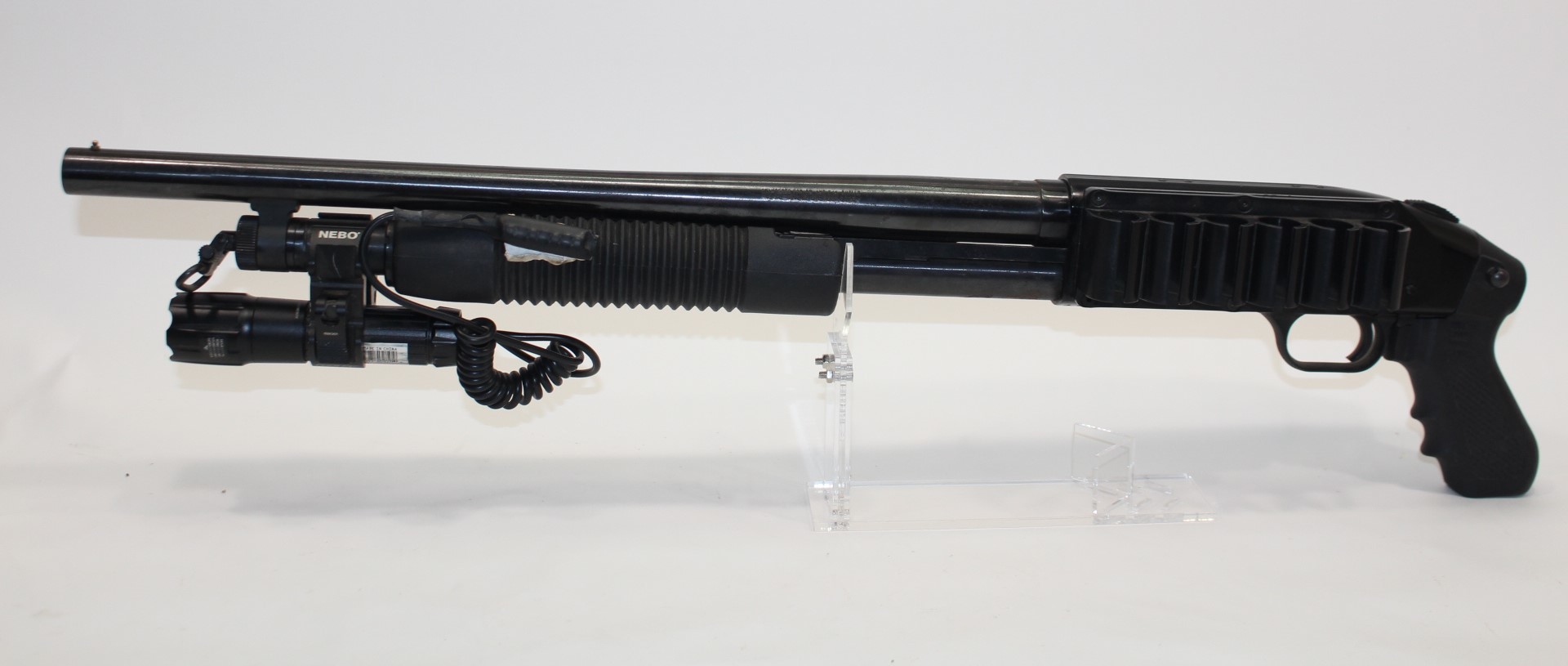 Mossberg 500 12 GA Pistol Grip Shotgun Nebo Laser Flashlight No Box Used-img-0