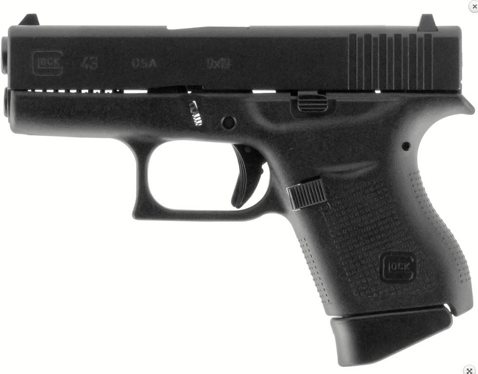 Glock UI4350201 G43 Slim Sub-Compact Frame 9mm Luger 6+1 3.41" New-img-0