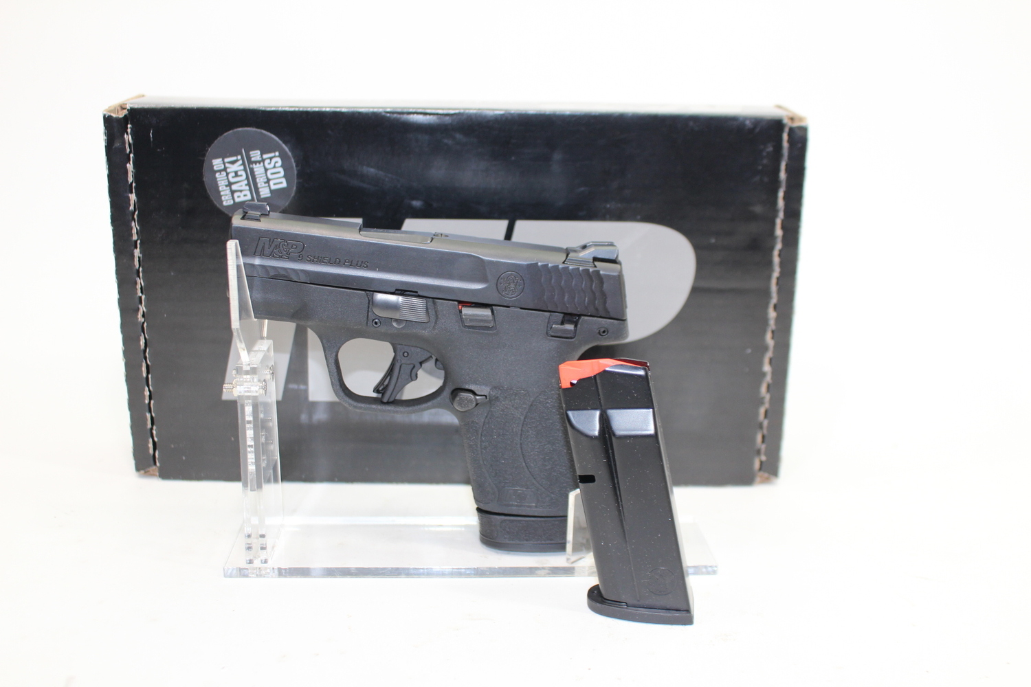 Smith & Wesson M&P Shield Plus 9mm Manual Safety 2 Mags Box Used-img-0