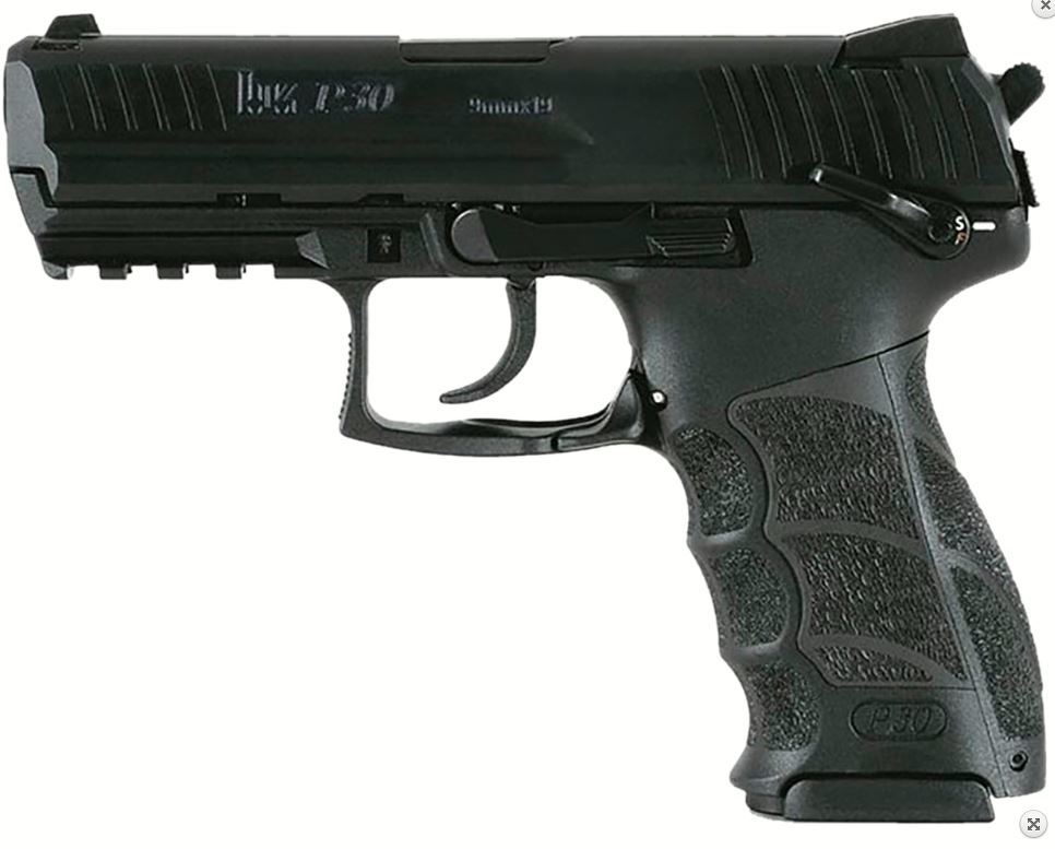 HK 81001102 P30 V3 9mm Luger 17+1/20+1 3.85" Black Polygonal Rifled BBL New-img-0