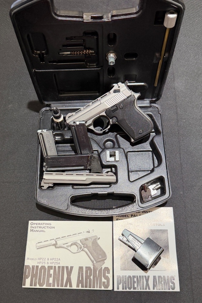 Phoenix Arms HP22A .22 LR Deluxe Range Kit – 4 Mags, Extra Barrel & Case-img-0