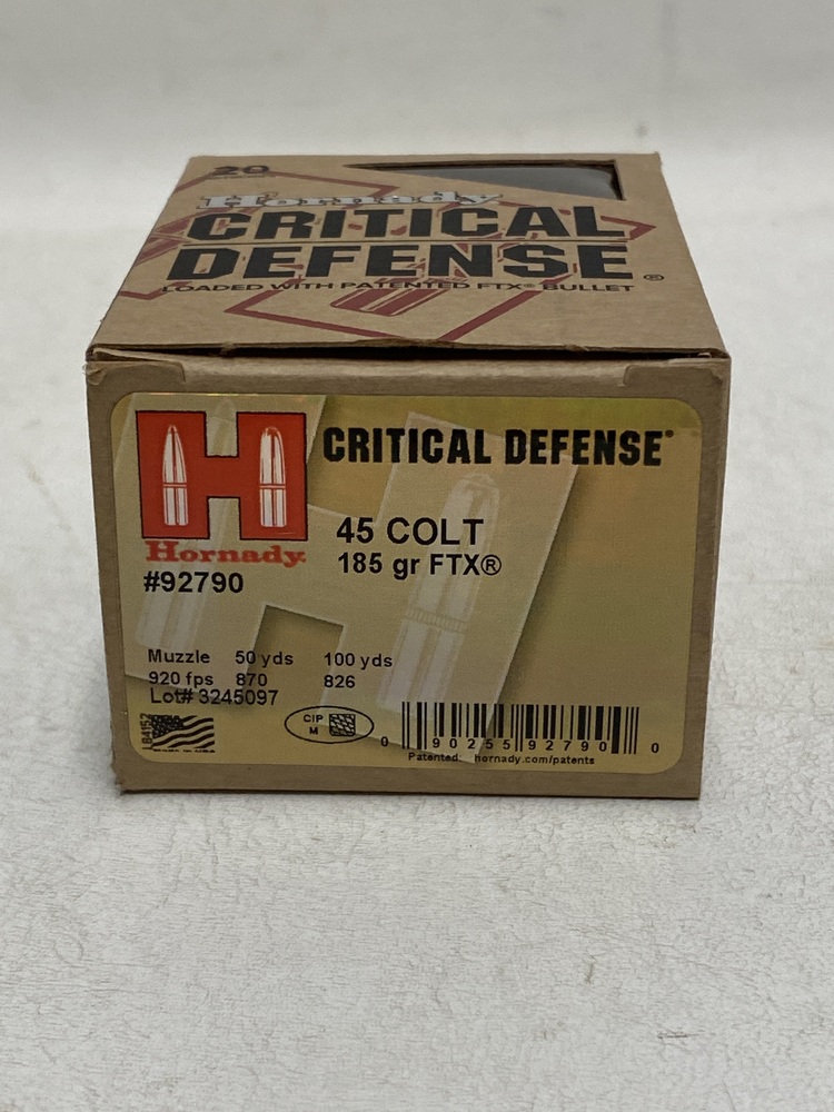 Hornady 45 Colt 185gr FTX Critical Defense Ammunition 20rds -img-1