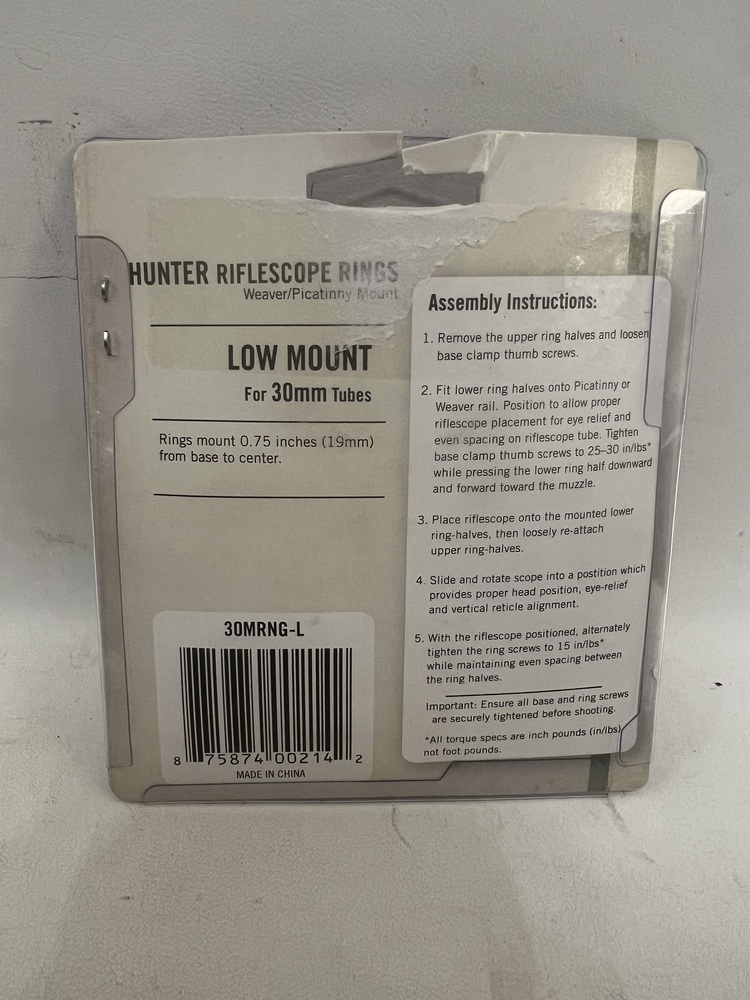 VORTEX 30MRNG-L LOW MOUNT RIFLE SCOPE MOUNTS-img-1