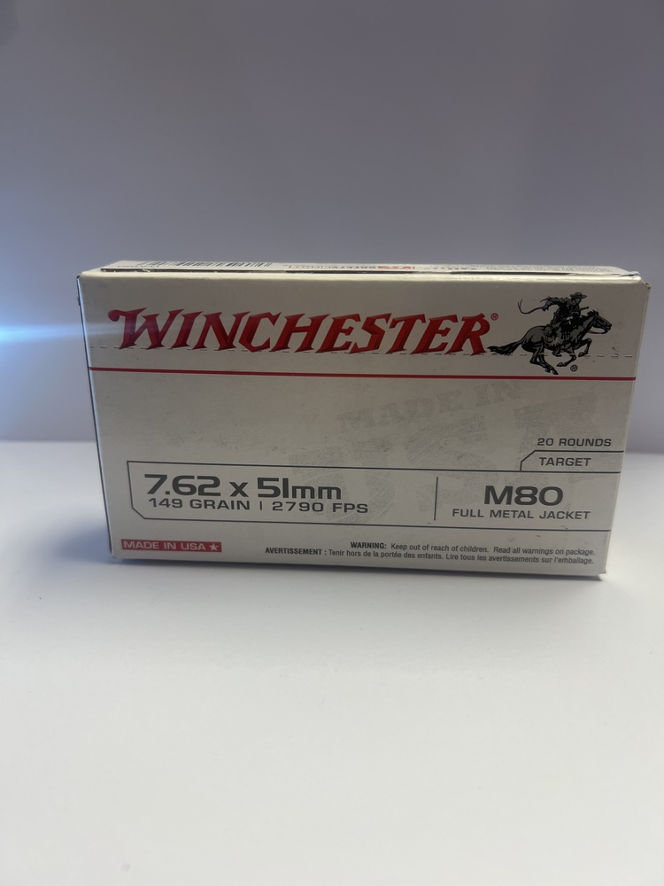 Winchester 7.62X51mm FMJ 149 Grain Target Ammo-img-0