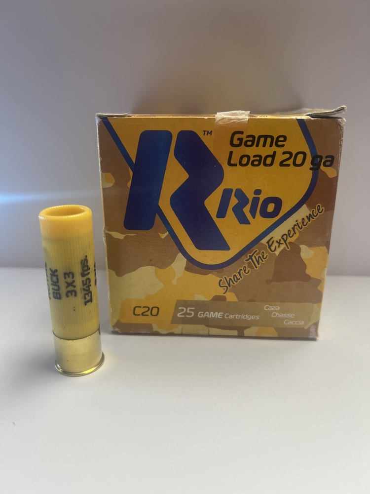 Rio 2-3/4 20 Gauge Game Load Buck 3x3 Shot-img-0