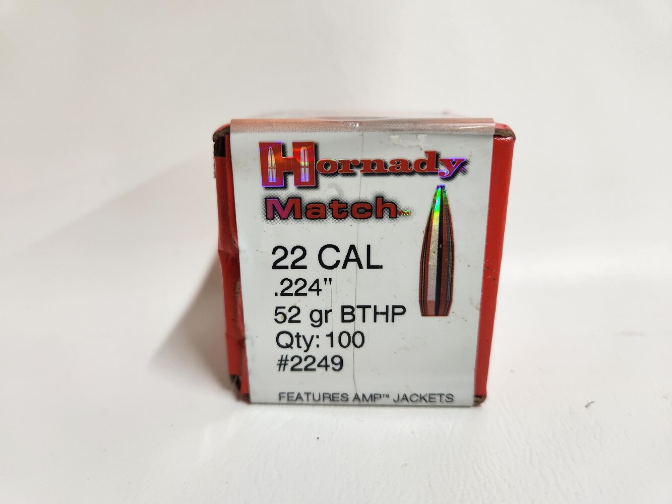 Hornady Match 22 Cal .224 52 Grain BTHP 100 Quantity-img-1