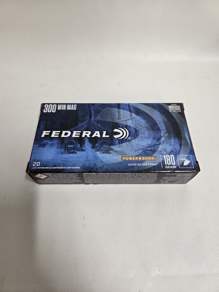  Federal Power Shok .300 Win Mag JSP 180 Grain 20 Rounds-img-1