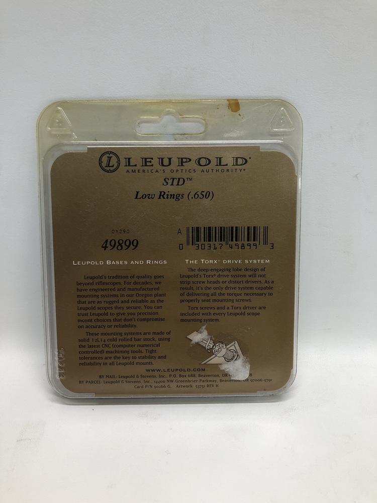 LEUPOLD STD 49899 SILVER Low Rings (.650)-img-1