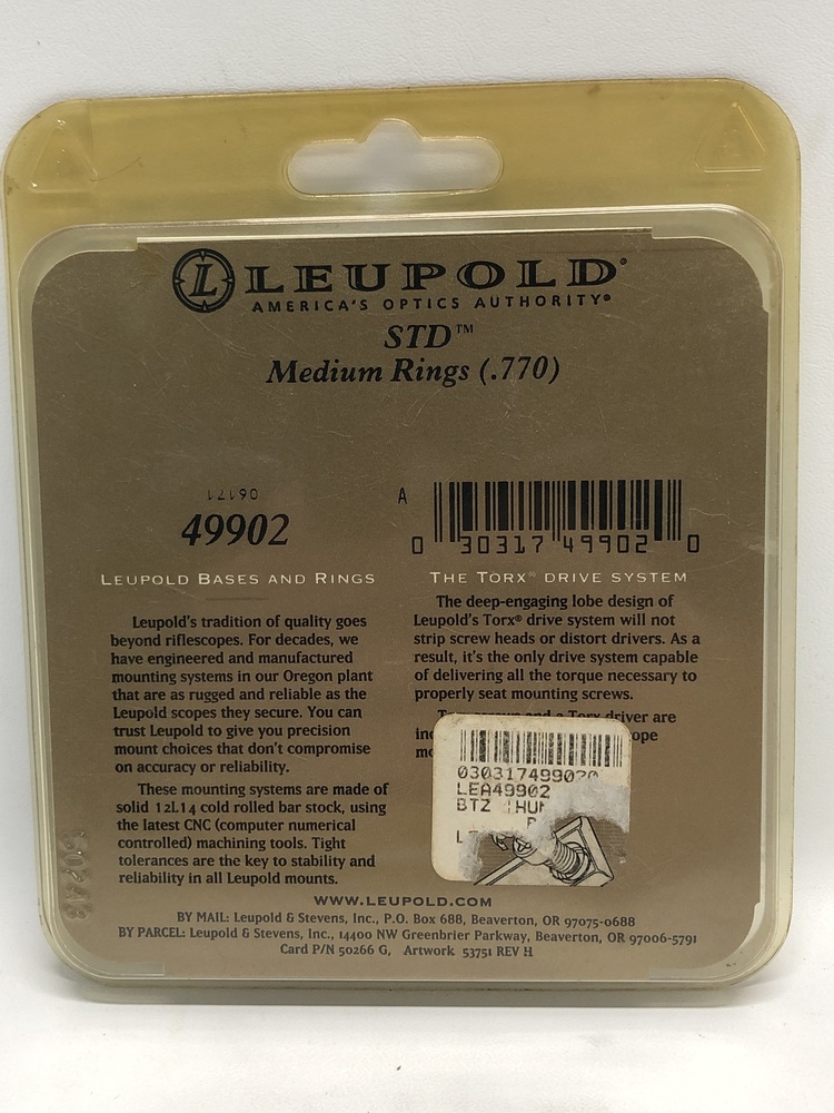 LEUPOLD STD 49902 SILVER Scope Rings-img-1