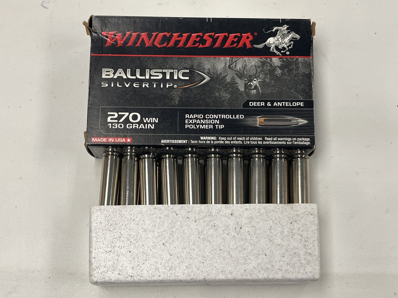 WINCHESTER 270 WIN 130 GR BALLISTIC SILVERTIP BOX OF 20 ROUNDS-img-0