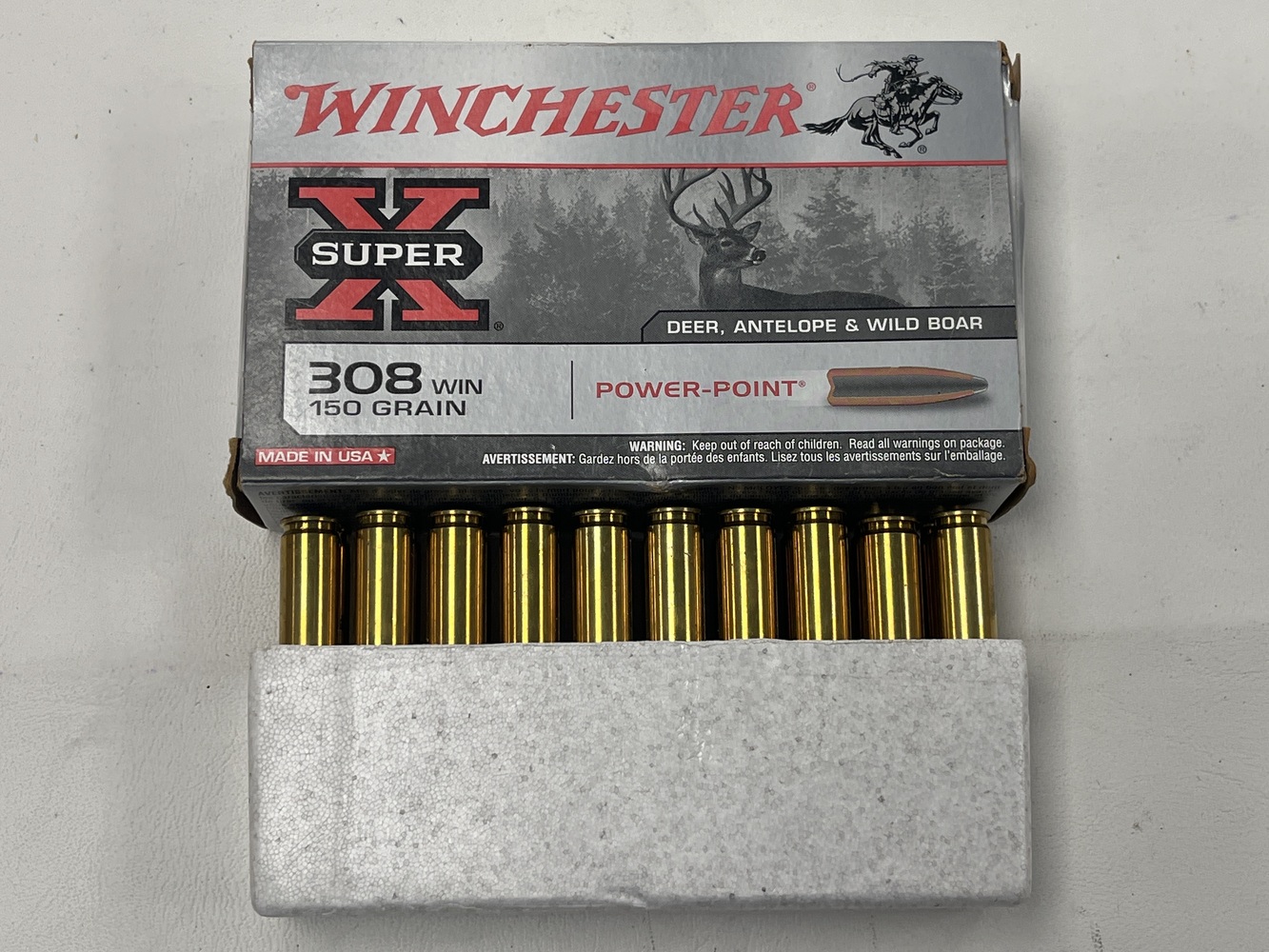 WINCHESTER SUPER X 308 WIN 150 GR POWERPOINT BOX OF 20 ROUNDS-img-0