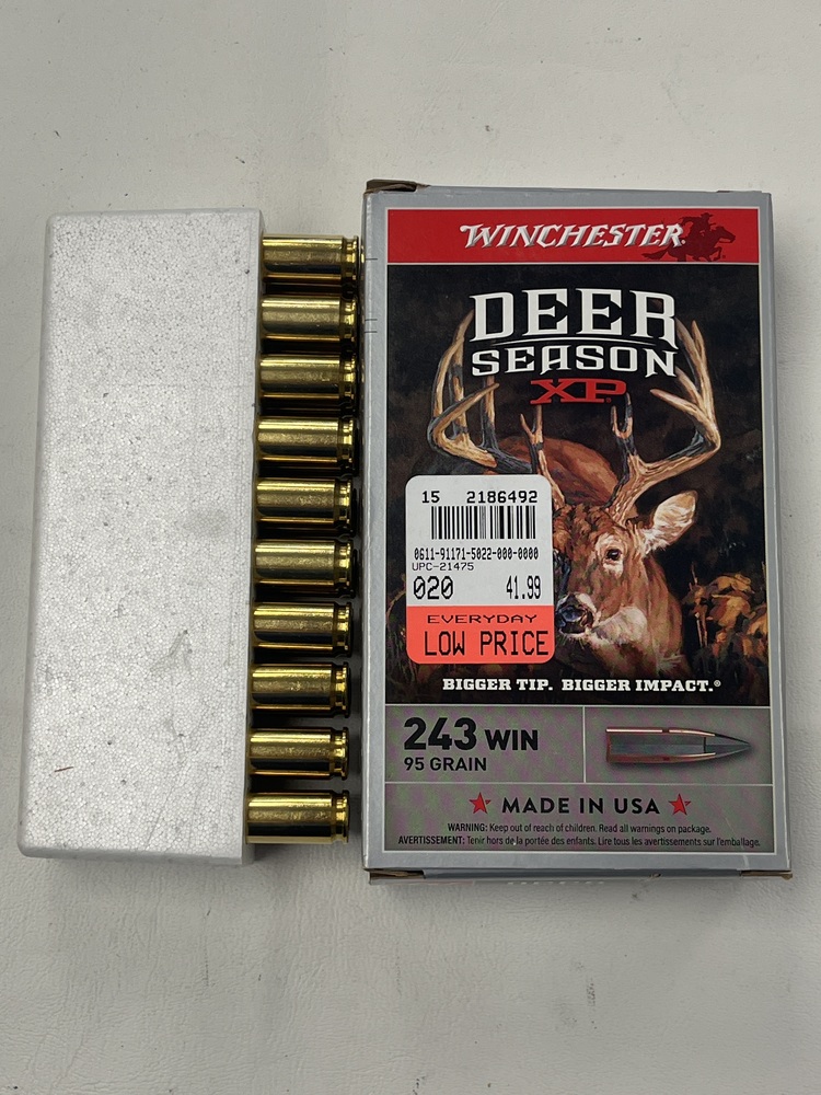 WINCHESTER 243 WIN 95GR DEER SEASON XP BOX OF 20 ROUNDS-img-0