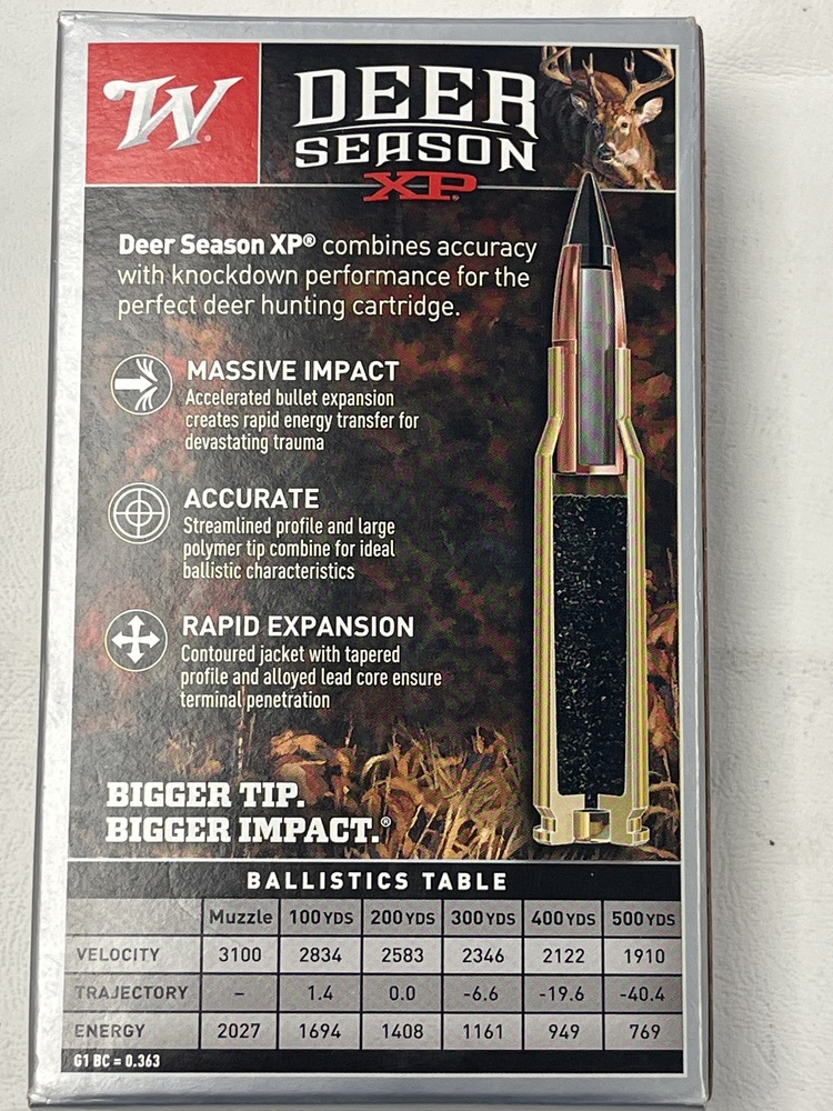WINCHESTER 243 WIN 95GR DEER SEASON XP BOX OF 20 ROUNDS-img-4