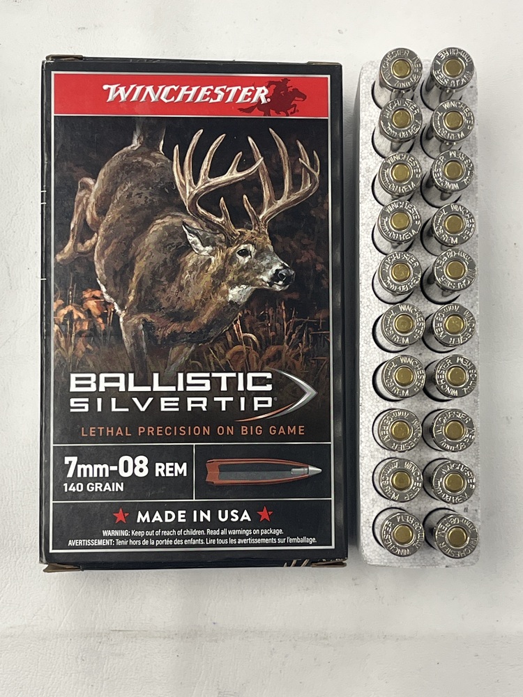 WINCHESTER BALLISTIC SILVERTIP 7MM-08 REM 140 GR BOX OF 20 ROUNDS-img-1