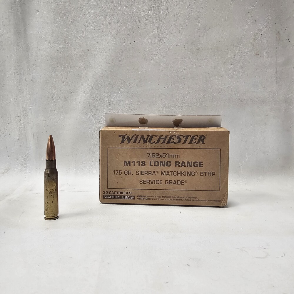M118 WINCHESTER 7.62X51MM M118 LONG RANGE 175 GR - Rifle Ammo at GunBroker ...