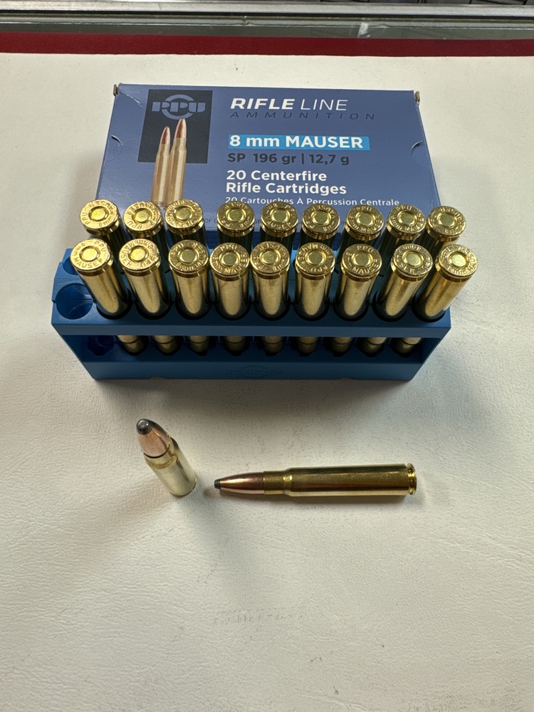 PPU 8mm Mauser 196GR SP 20 Rounds-img-0