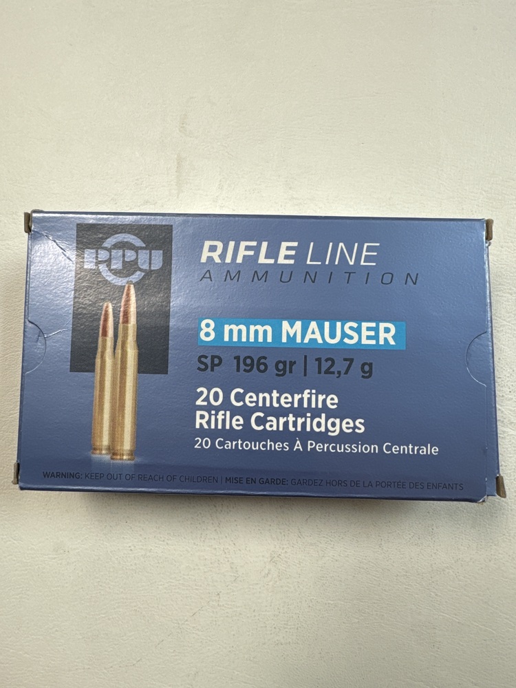 PPU 8mm Mauser 196GR SP 20 Rounds-img-3