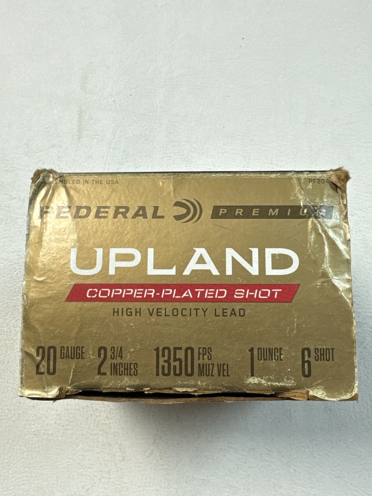 Federal Premium Upland 20 Gauge 2 3/4 1 OZ 6 Shot 25 Shells-img-1