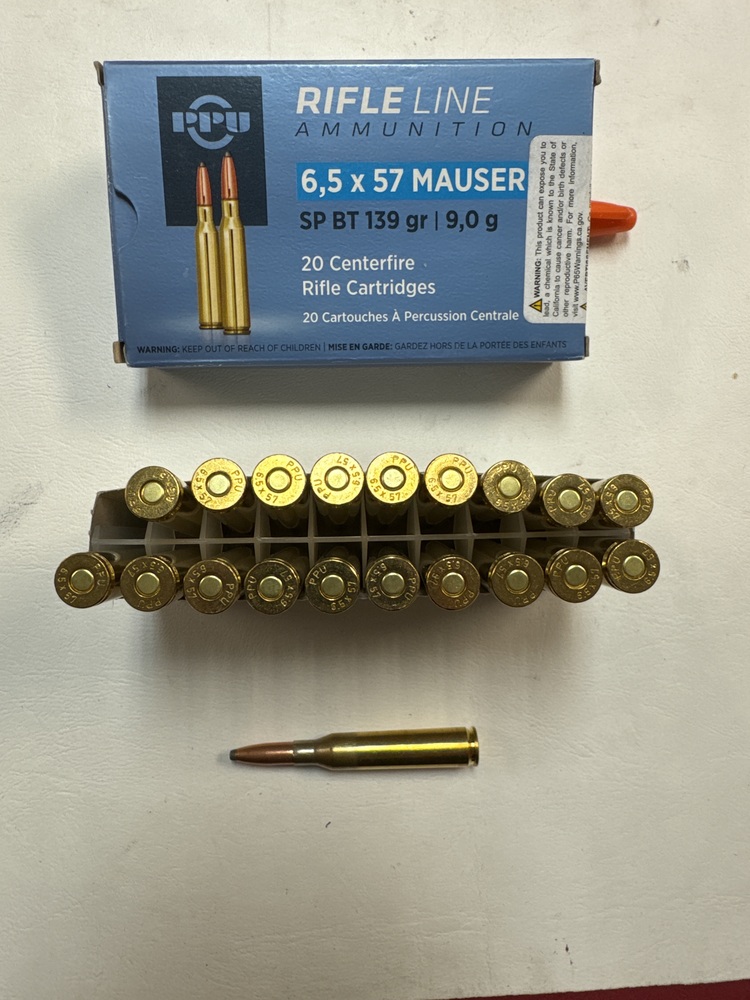 PPU 6.5x57 Mauser 139GR SPBT 20 Rounds-img-0