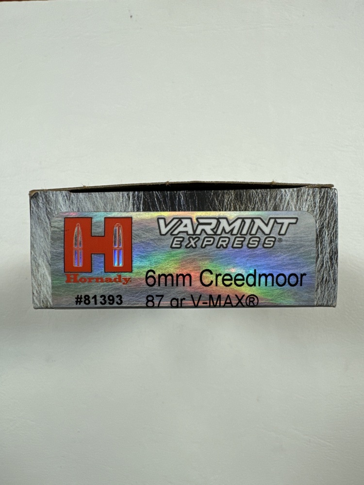 Hornady Varmint Express 6MM Creedmoor 87GR V-Max 20 Rounds-img-1
