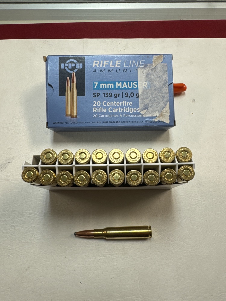 PPU 7mm Mauser SP 139GR 20 Rounds-img-0