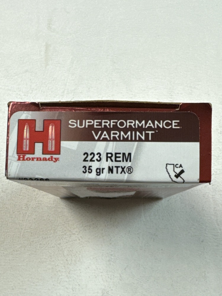 Hornady Superformance Varmint .223 REM 35GR NTX 20 Rounds-img-1
