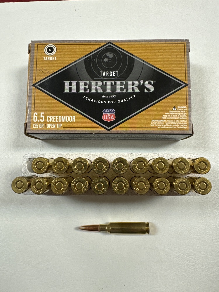 Herter's Target 6.5 Creedmoor 125GR Open Tip 20 Rounds-img-0