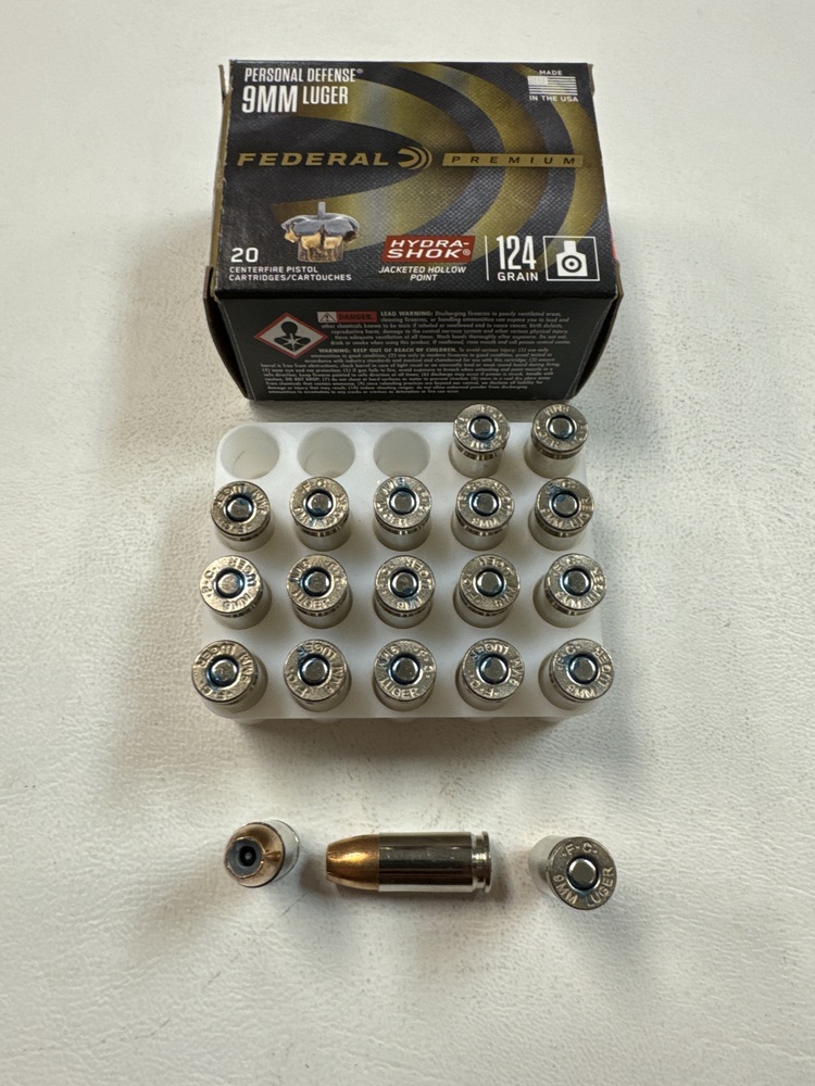 Federal Premium Personal Defense 9mm 124GR Hydra-Shok JHP 20 Rounds-img-0