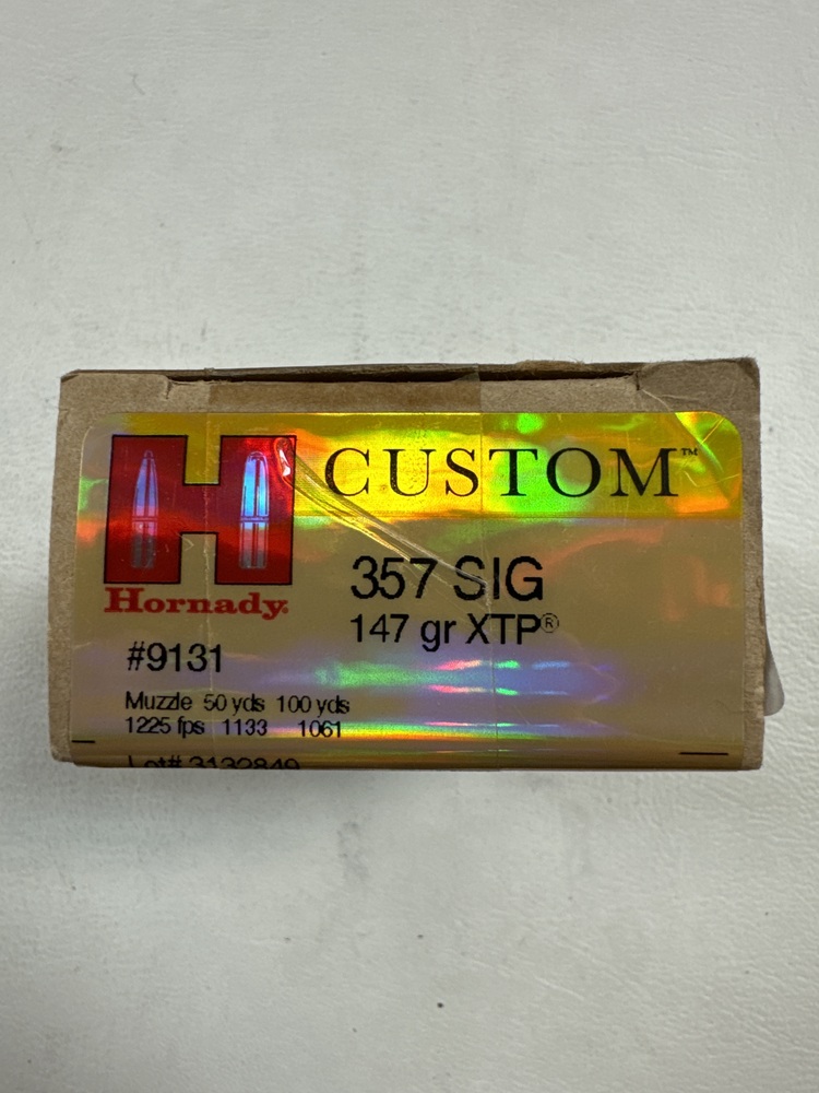 Hornady Custom .357 SIG 147 GR XTP 20 Rounds-img-1