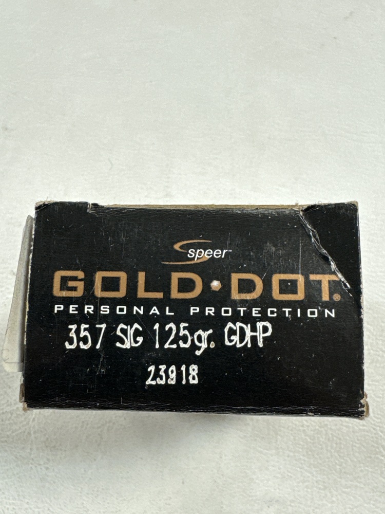 Speer Gold Dot .357 SIG 125GR GDHP 20 Rounds-img-1