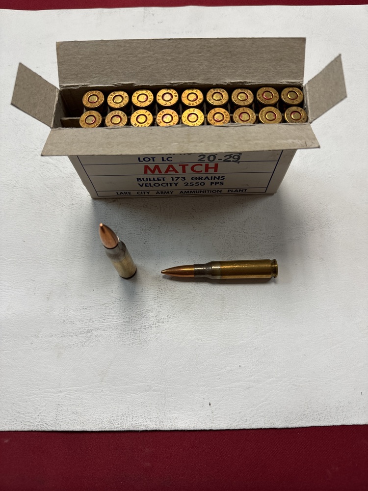 7.62 NATO Match Ammunition M118 Lake City Brass With 173 Grain FMJ Bullets-img-0