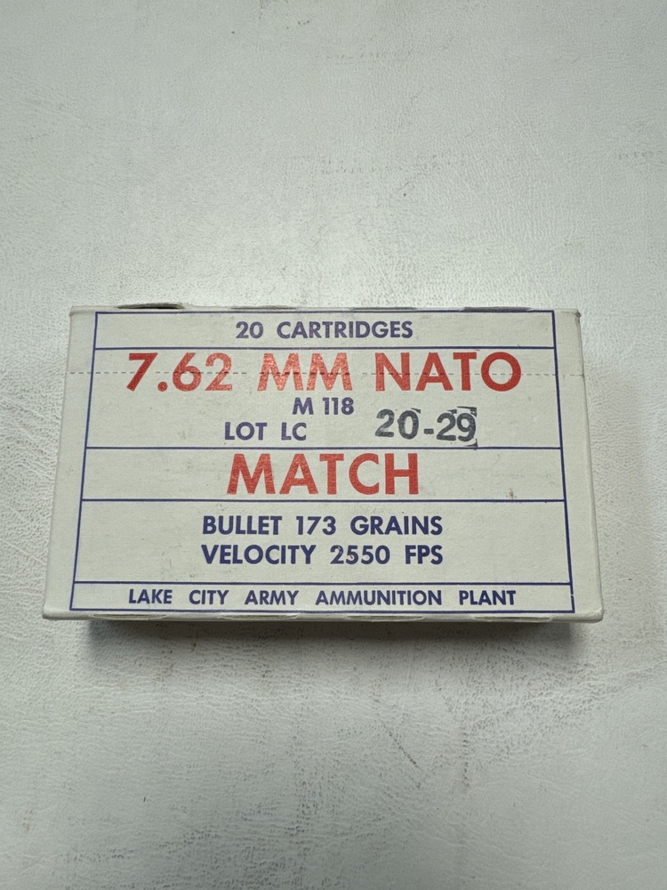 7.62 NATO Match Ammunition M118 Lake City Brass With 173 Grain FMJ Bullets-img-4