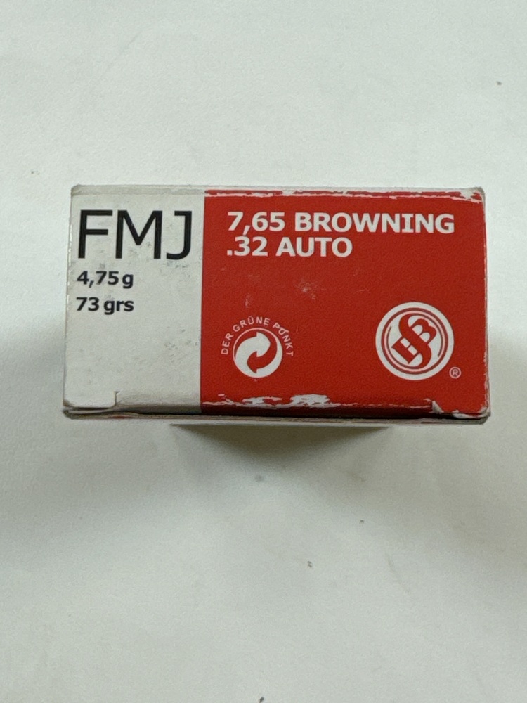 Sellier & Bellot .32 Auto 73GR FMJ 50 Rounds-img-1