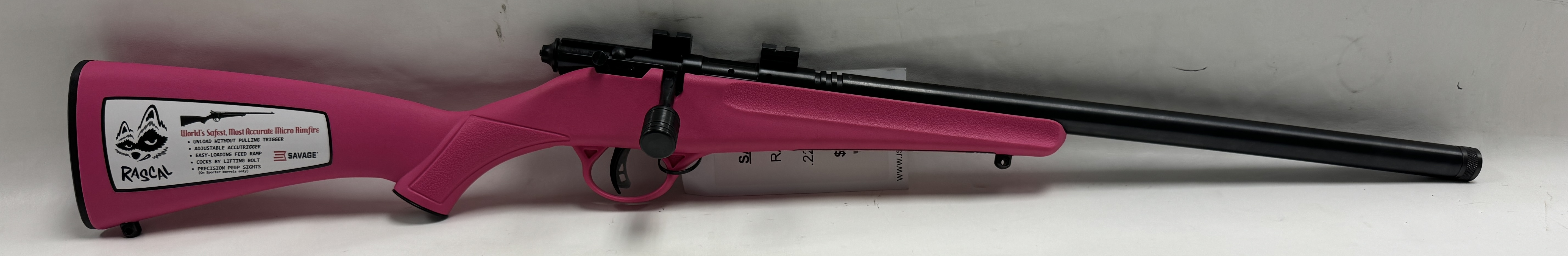  Savage 13835 Rascal Fv-Sr Pink Bolt Action Rifle 22 Lr -img-0