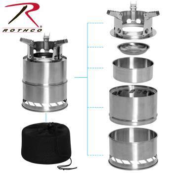 rothco 1519 stainless steel camp stove-img-0