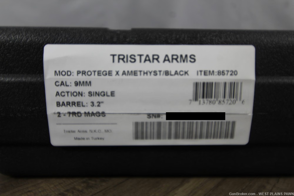 NIB TRISTAR PROTEGE X 9MM SEMI AUTO 3.2" , 7+1 PURPLE 85720-img-3