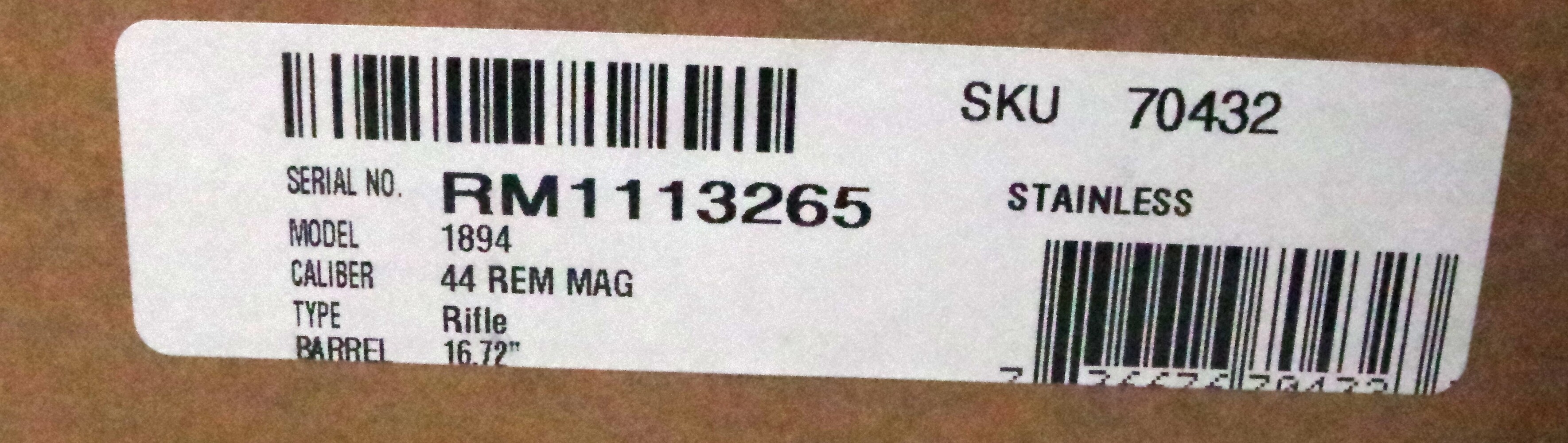 NIB MARLIN 1894 SBL 44 REM MAG LEVER ACTION RIFLE 16IN 8+1 70432-img-2