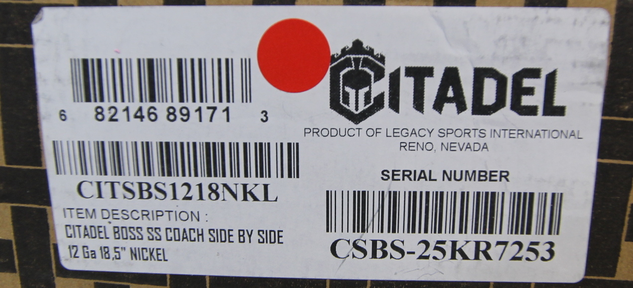 NIB CITDEL BOSS SS COACH SXS SHOTGUN, 12GA, 18.5" BRLS CITSBS1218NKL-img-5