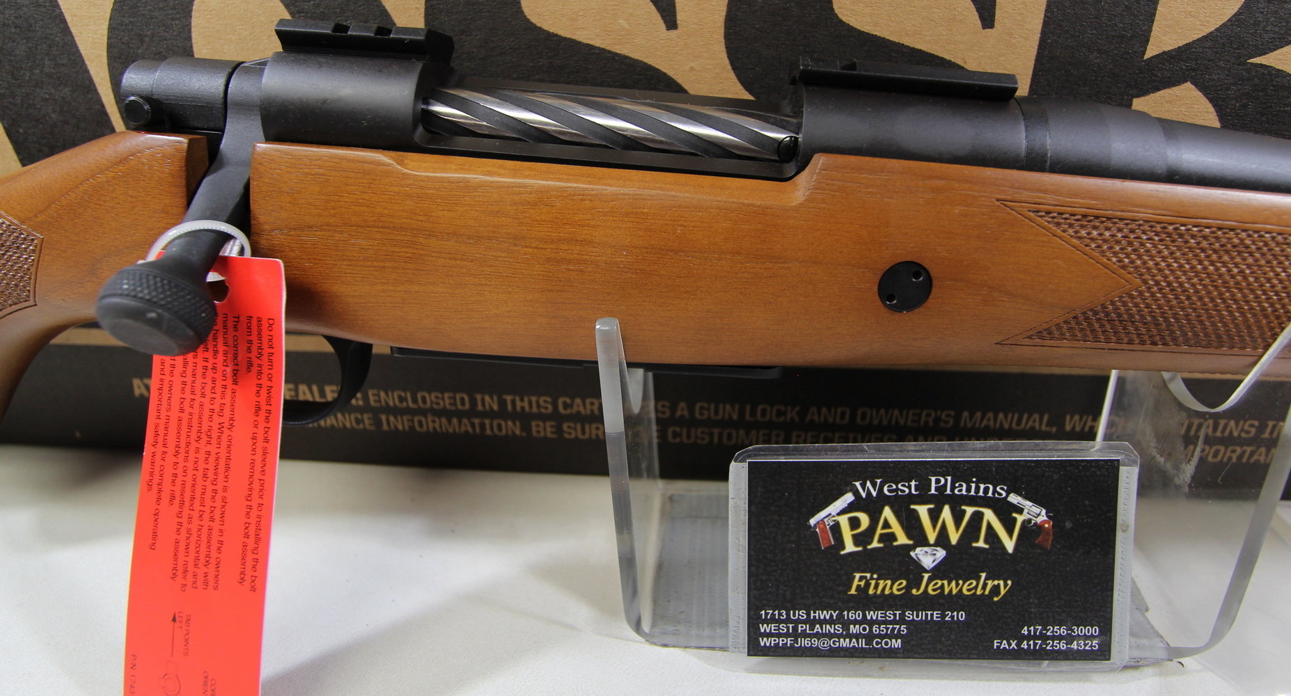 NIB MOSSBERG PATRIOT WALNUT BOLT ACTION RIFLE, 25-06 REM, 22IN BRL 27876-img-1